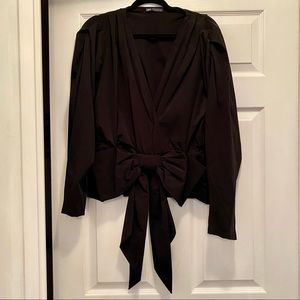 ZARA WRAP SHIRT WITH BOW DETAIL IN THE FRONT SIZE L